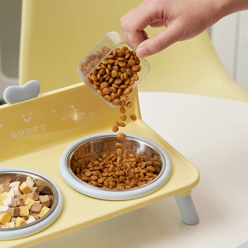 tazón para gatos elevado con estilo