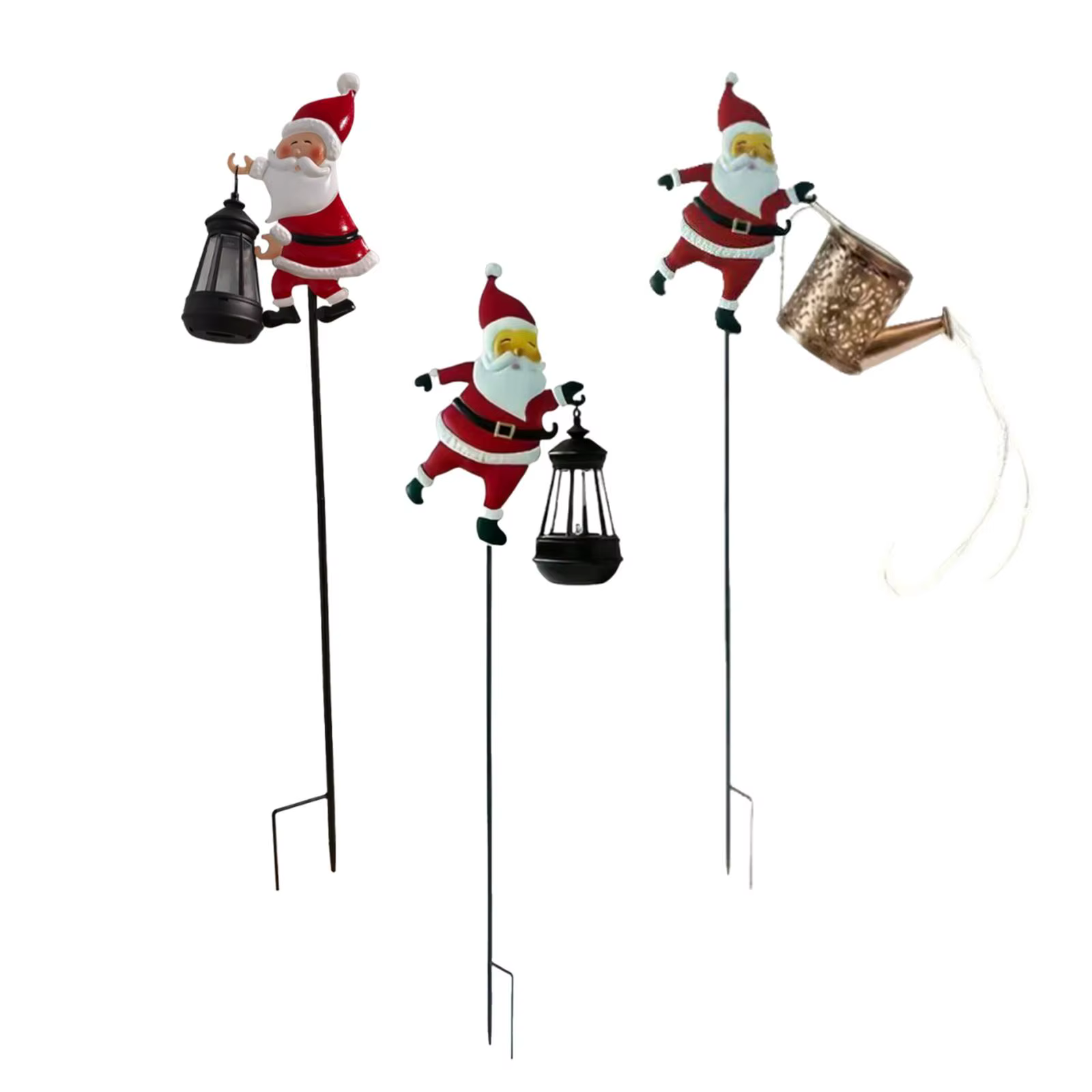Luz solar de jardín exterior con forma de Papá Noel para decorarlo - imagen 5