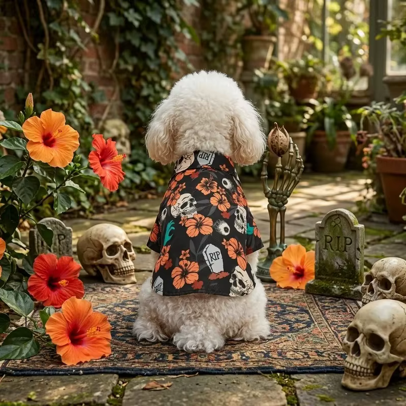 Disfraz hawaiano con pajarita para perros y gatos - imagen 4