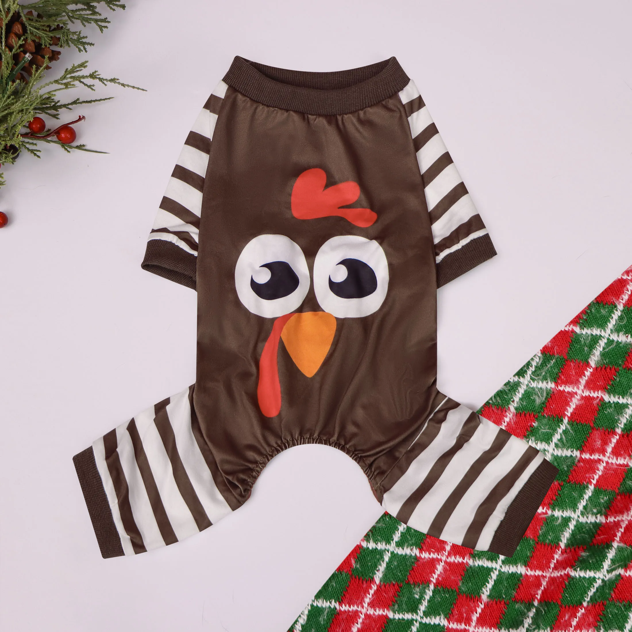 Mono navideño para perro con diseño de pavo - imagen 5