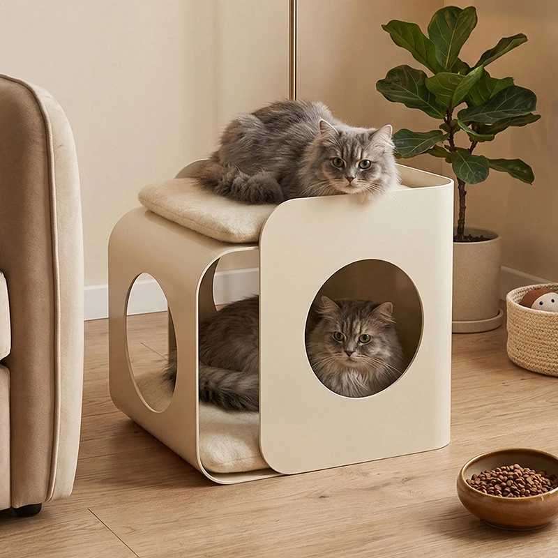 Casa nido escondida de lujo para gatos con mesa de centro - imagen 5