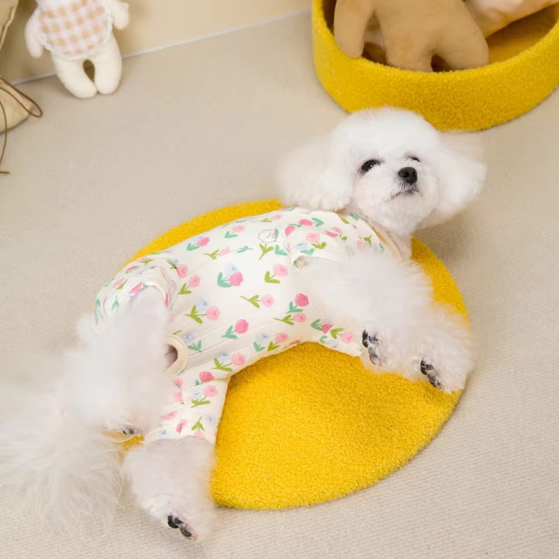 Mono térmico floral para perros pequeños y gatos – Chihuahua - imagen 3