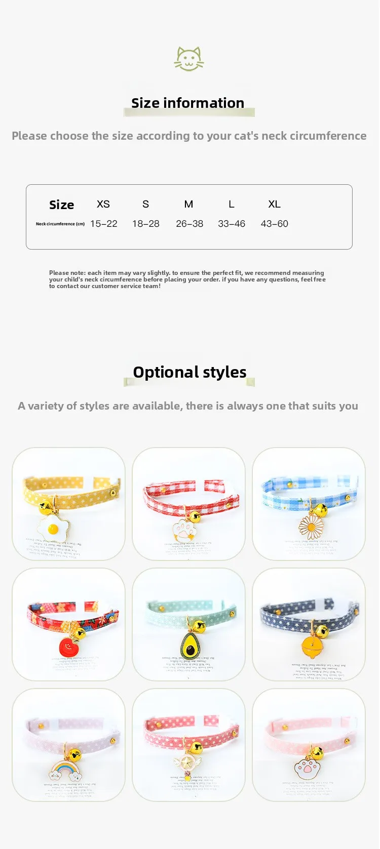 Collar con diseño de dibujos animados para mascotas