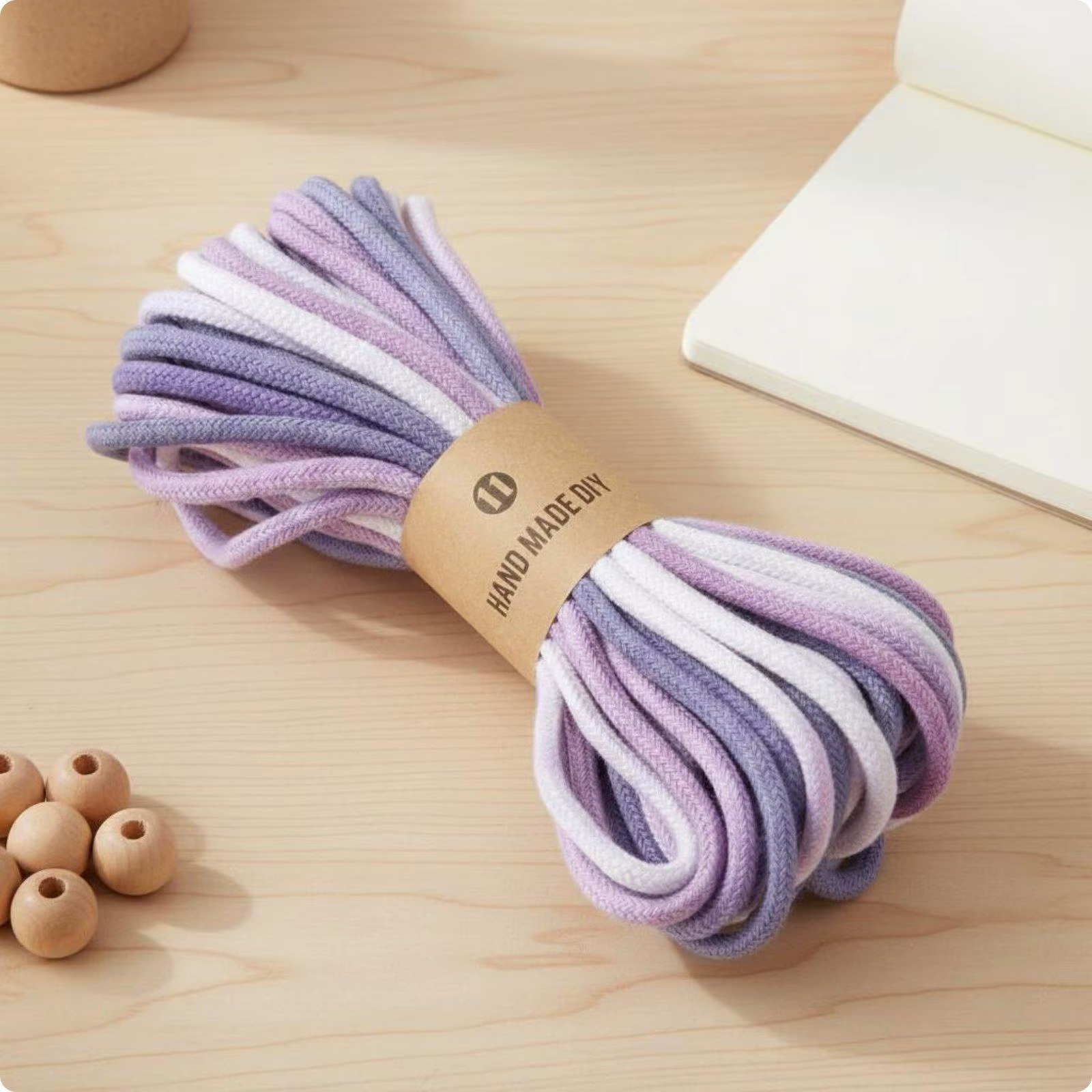 Cordón de macramé multicolor degradado 4 mm – Cuerda suave para manualidades - imagen 5