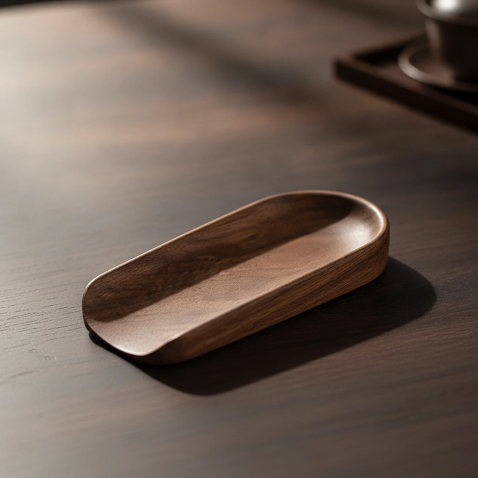 Bandeja de té de nogal para mascotas – Mesa auxiliar de madera natural - imagen 5
