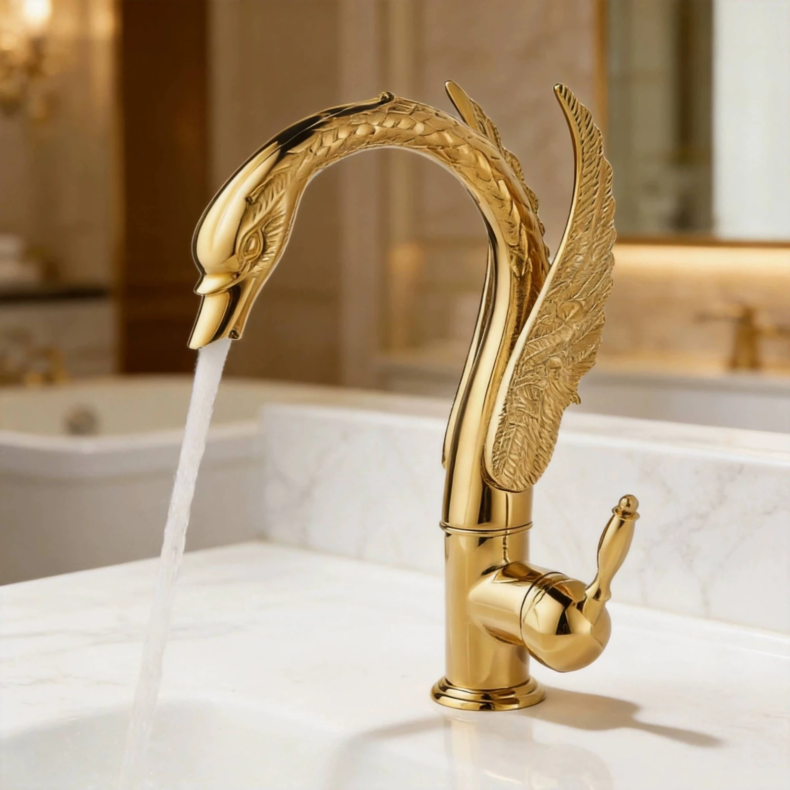 Grifo monomando lavabo baño - Latón y cobre, fácil montaje - imagen 3