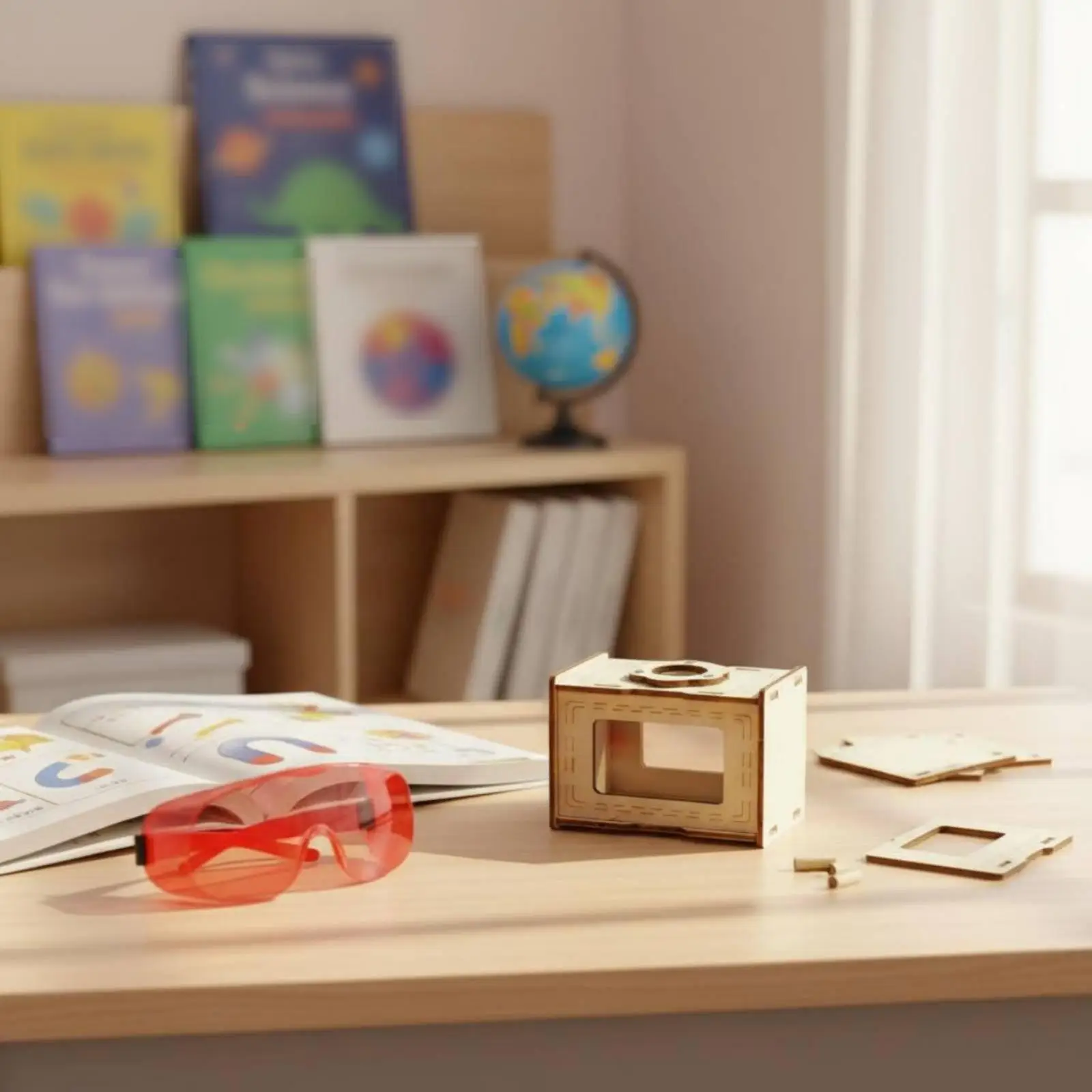 Kit de experimentos de física en madera para niños