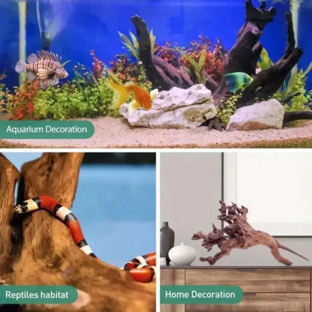Tronco de madera natural para acuario