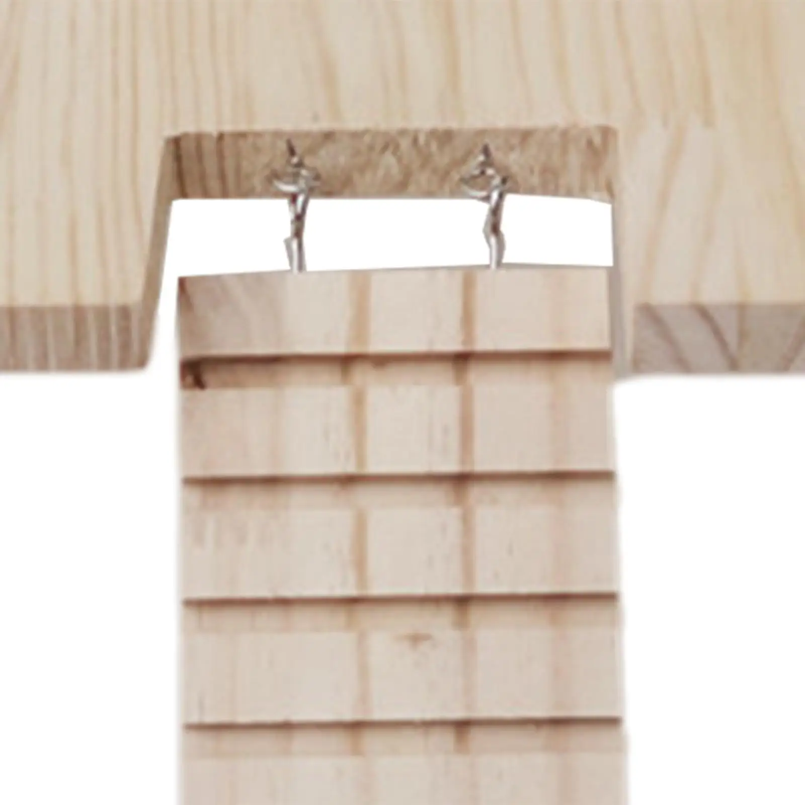 Detalle de la estructura de madera natural