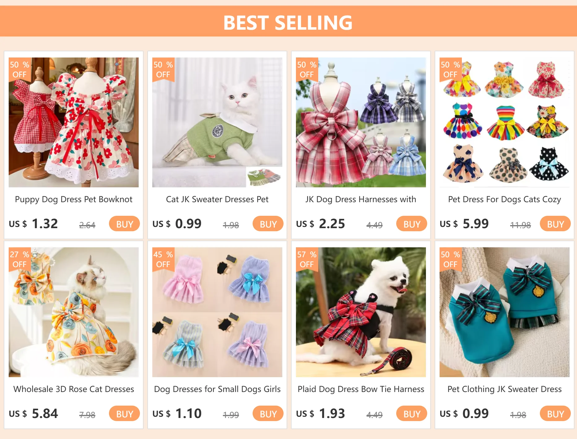 Vestido kimono brocado mascotas