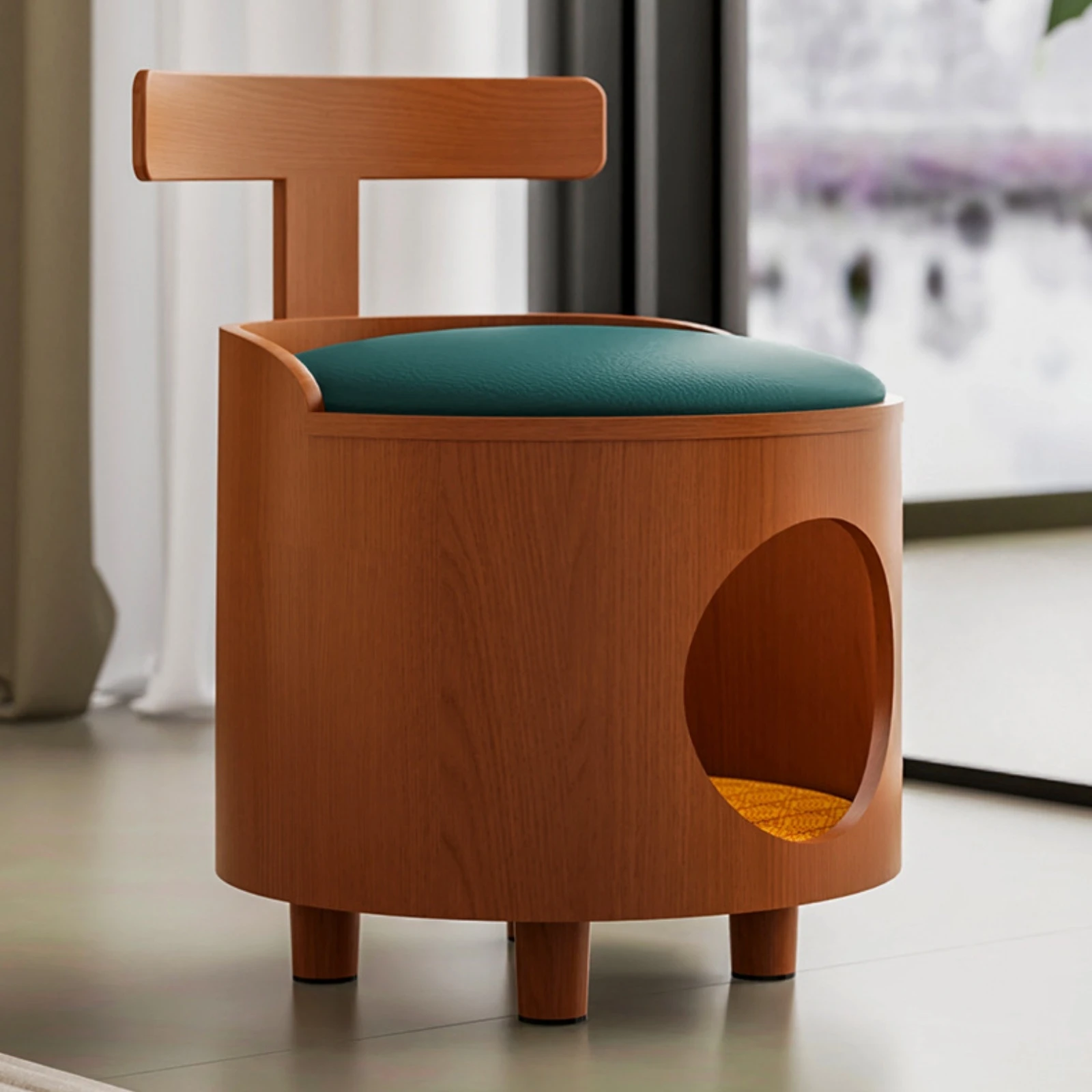 Cama para gatos de madera resistente a arañazos, interior todo el año - imagen 3