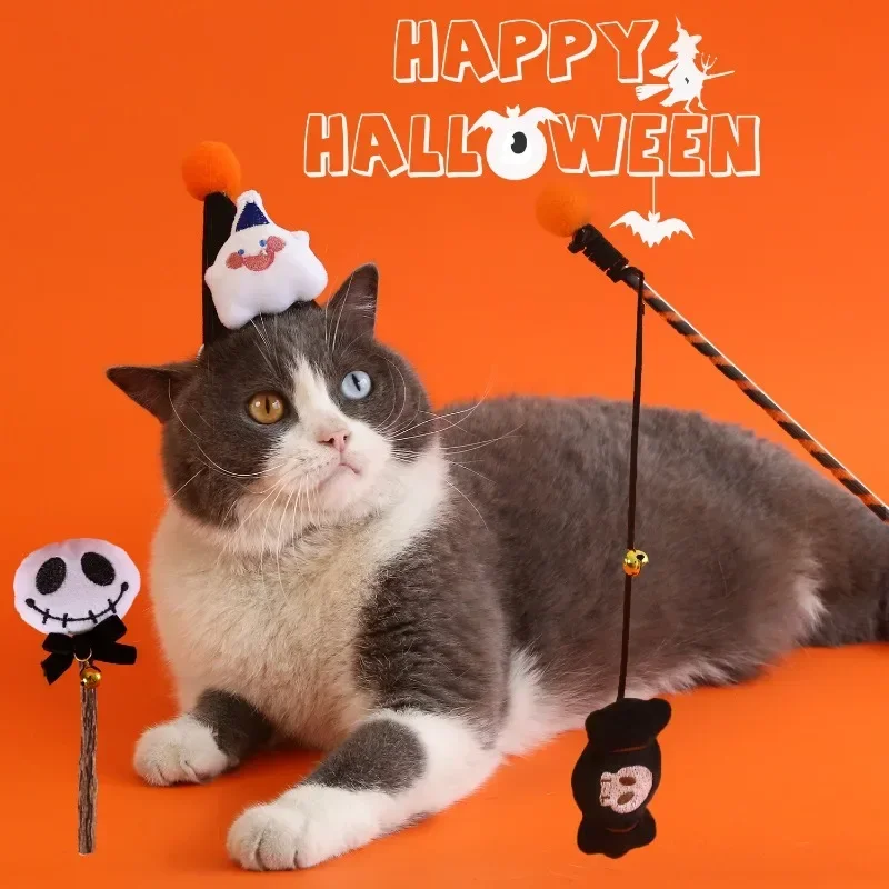 Juego de juguetes de Halloween para gatos