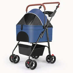 Carrito de paseo plegable para perros y gatos: ligero y separable