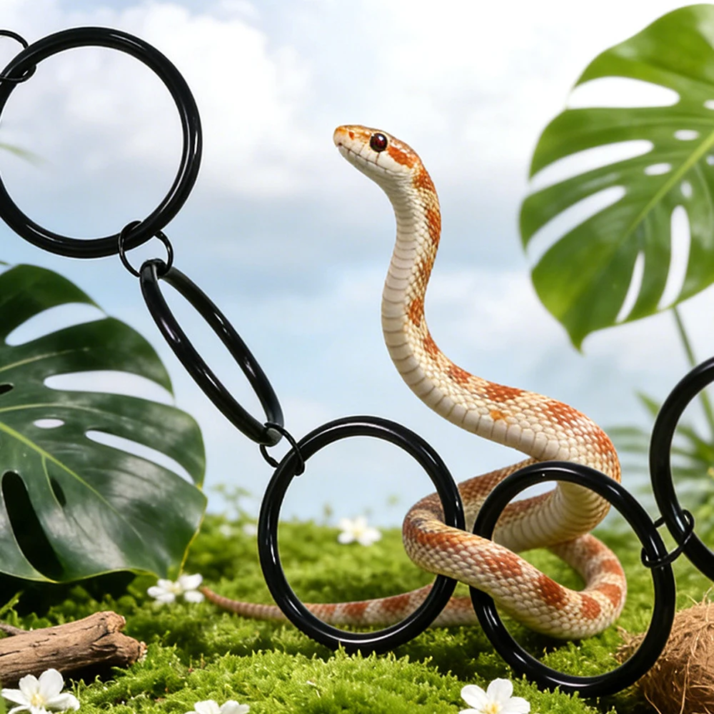 Juguete de anillo escalador y columpio colgante para reptiles y serpientes de terrario - imagen 5