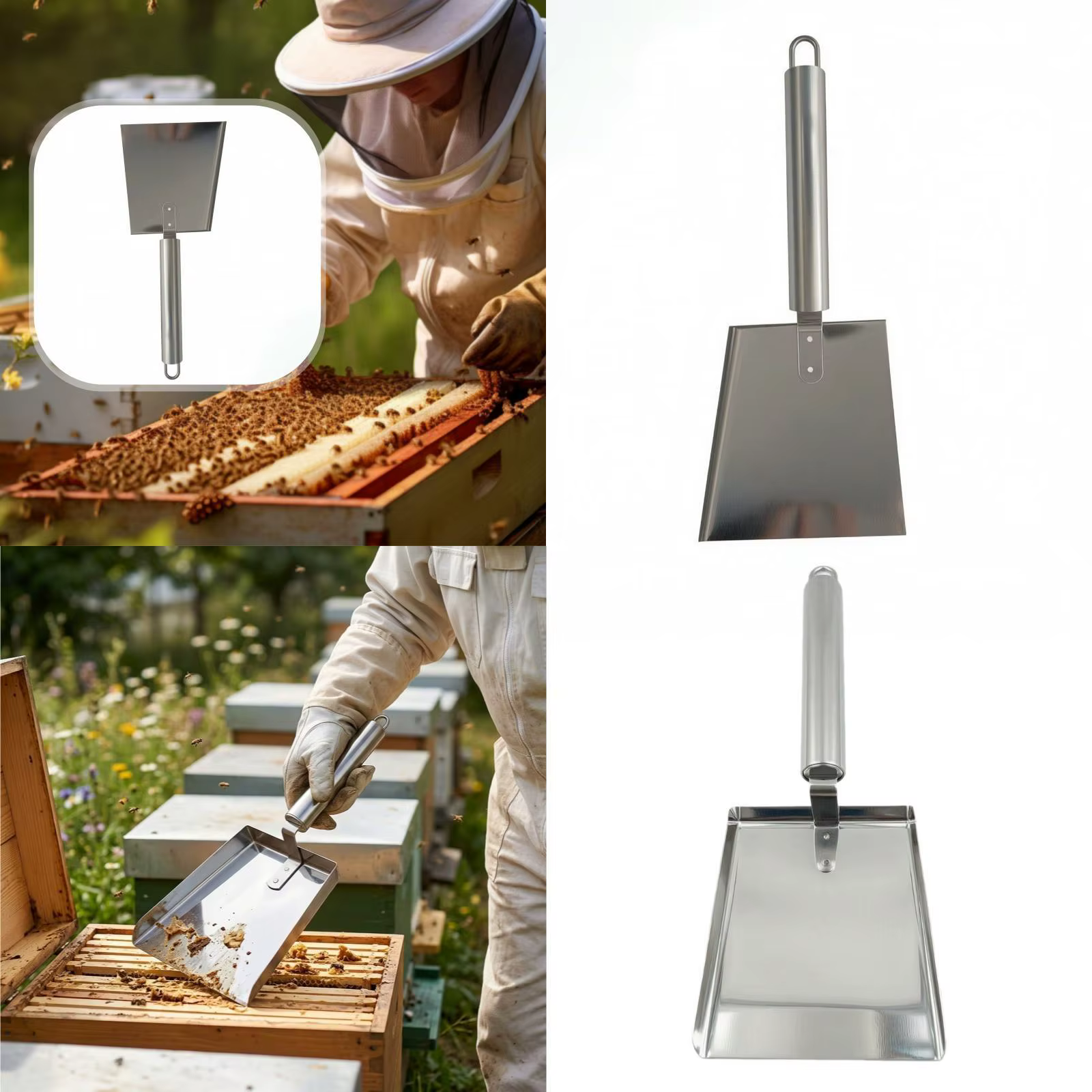 Kit para Apicultores: Limpiar Colmena y Raspador de Cera - imagen 2