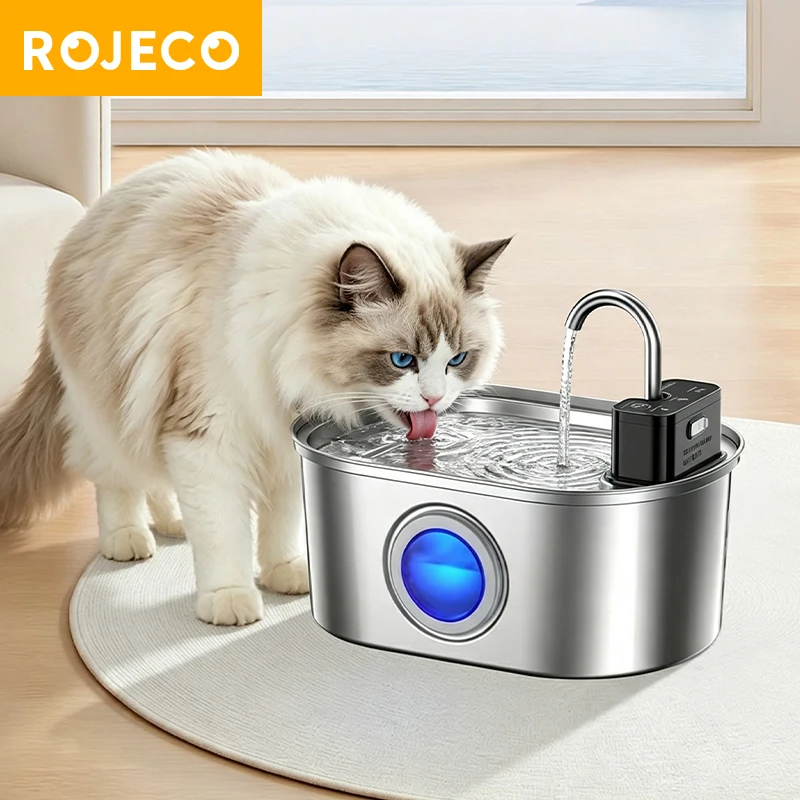 Fuente de agua inalambrica acero inox para gatos y perros - imagen 3