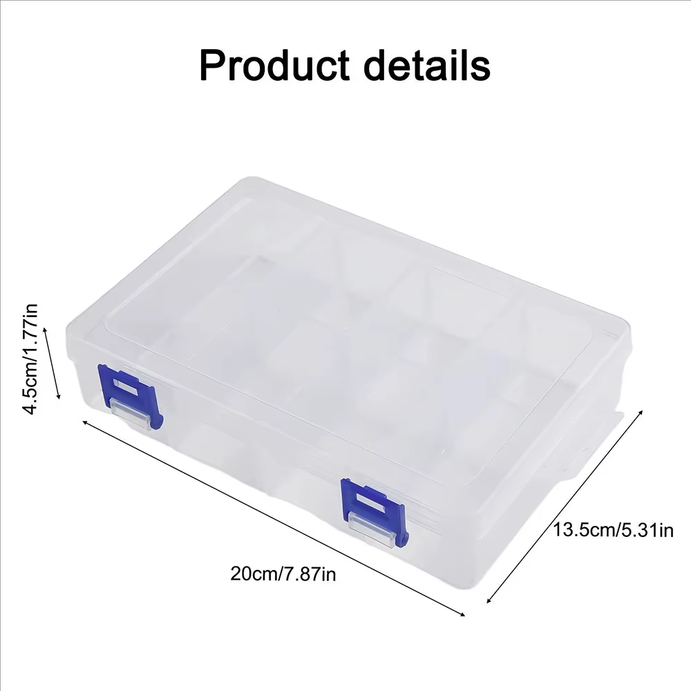 Caja organizadora de herramientas con 8 compartimentos – Almacenaje plástico ajustable - imagen 4