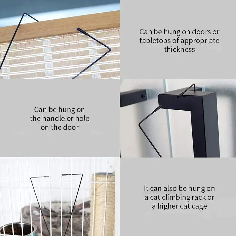 Ratón elástico colgante para gatos – Juguete y rascador - imagen 3