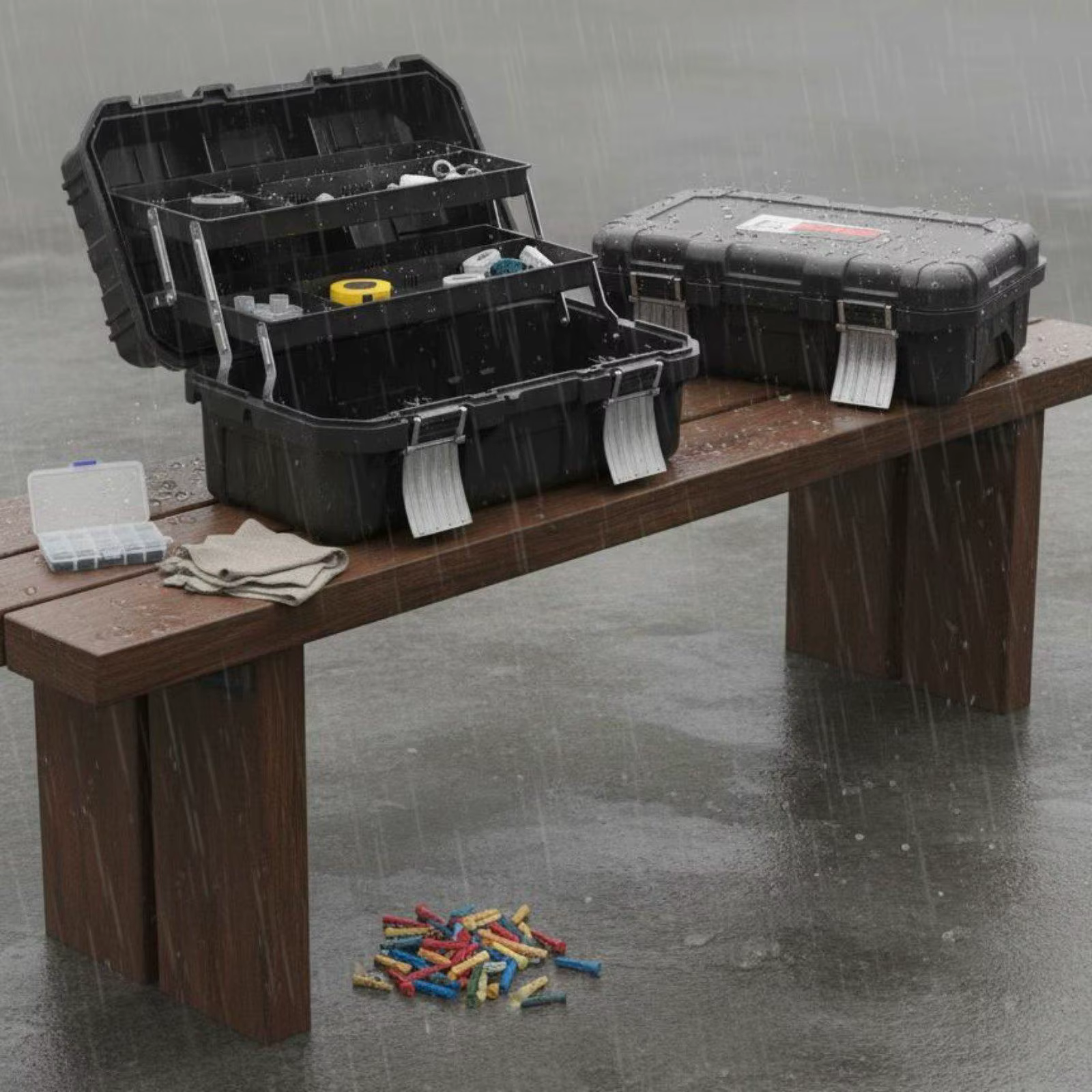 Caja de Herramientas Plegable 3 Niveles Extraíble – Organizador para Taller - imagen 5