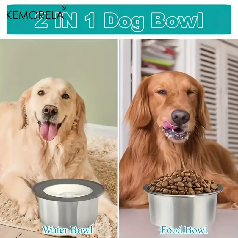 Bebedero para perros antivuelco con disco flotante y bebida lenta - imagen 5