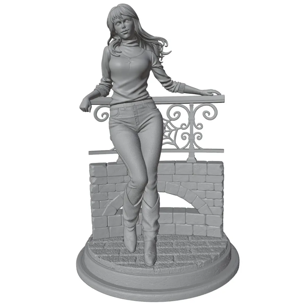 Kit Figura Resina Chica Sexy 75mm – Miniatura GK Impresa en 3D sin Montar - imagen 5
