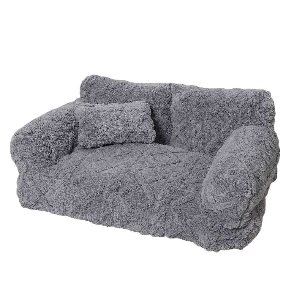 Cama sofá felpa cálido desmontable para perros pequeños - imagen 3
