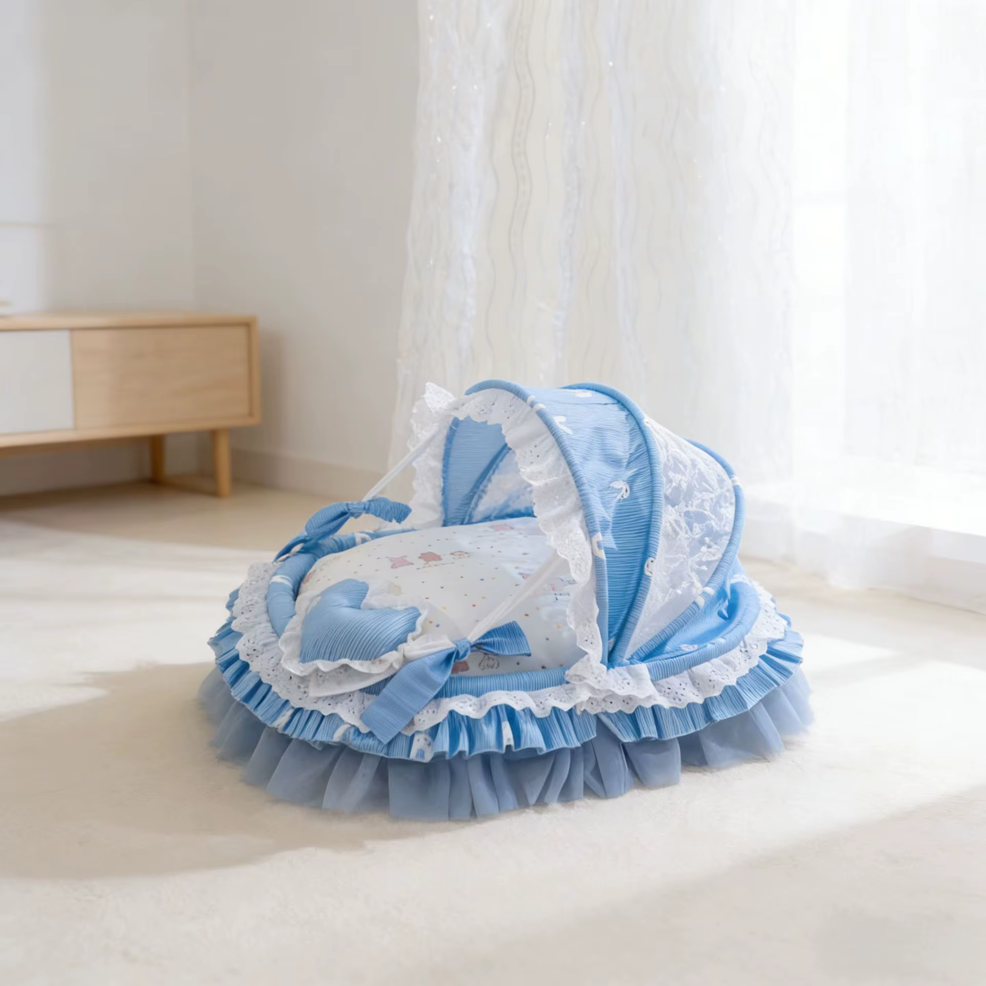 Cama de algodón fresca desmontable tipo tienda para gatos y perros - imagen 5