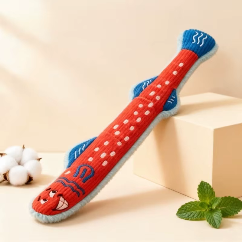 Juguete interactivo de pez peluche con hierba gatera para gatos