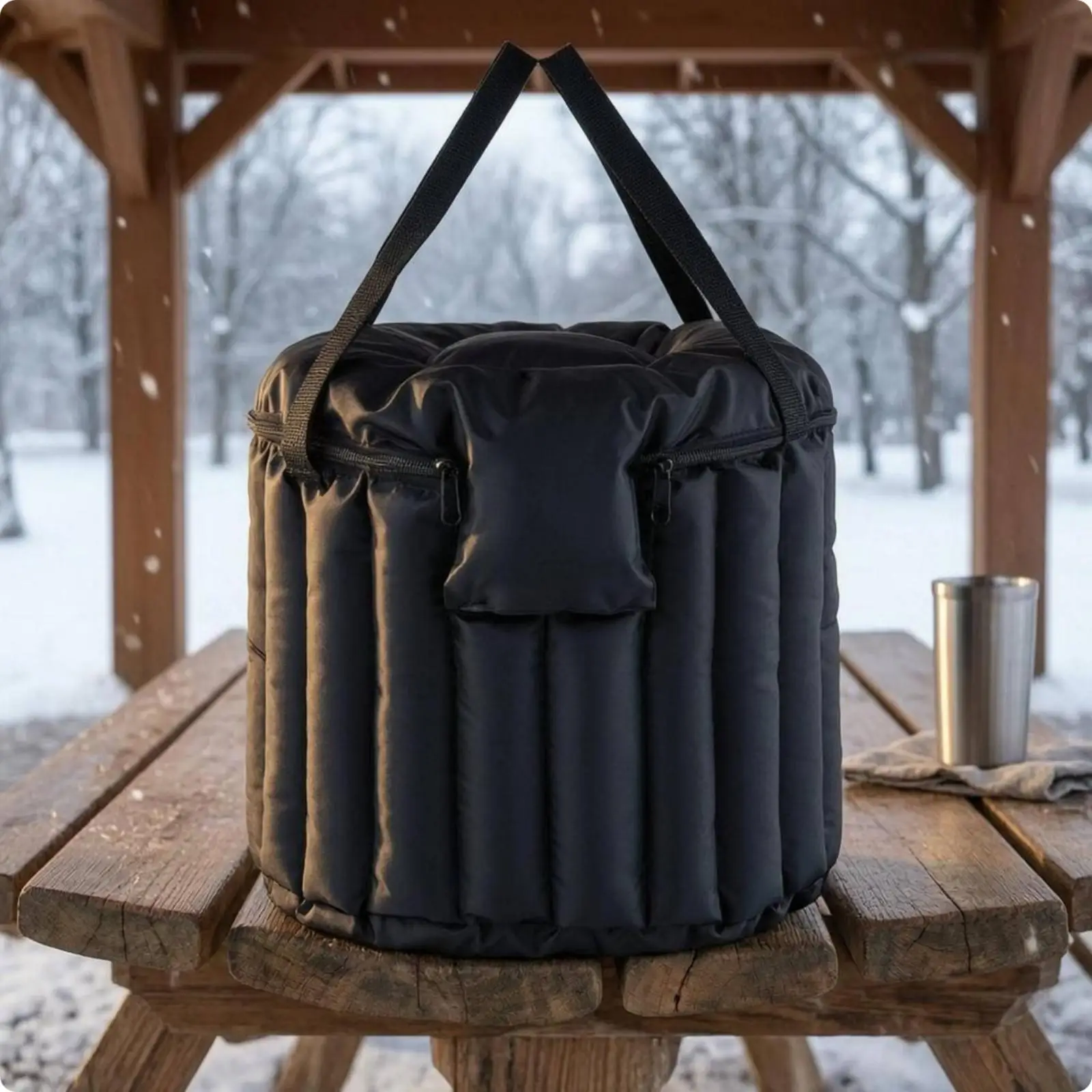 Isola térmico para ollas y comida caliente – Funda acolchada de nylon - imagen 2