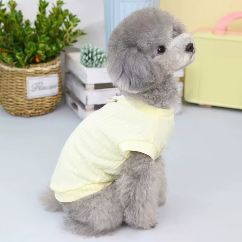 Camiseta de verano para perros y gatos – Estampado caniche - imagen 5