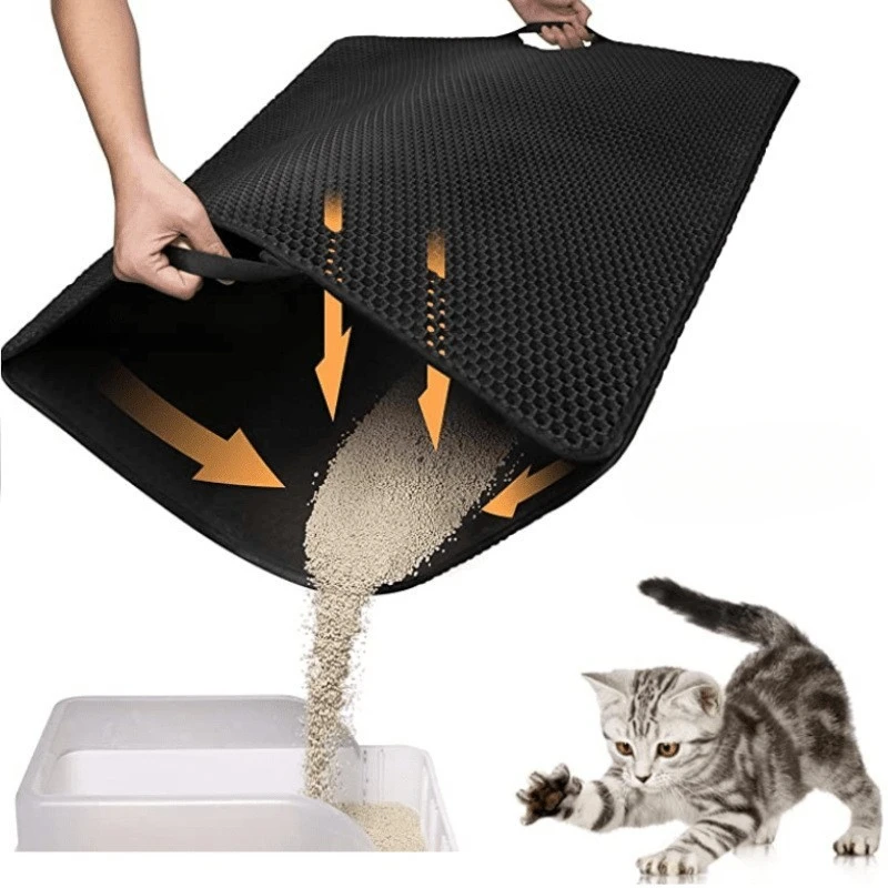 Tapete para arena de gatos con panal – Antisalpicaduras y lavable - imagen 2