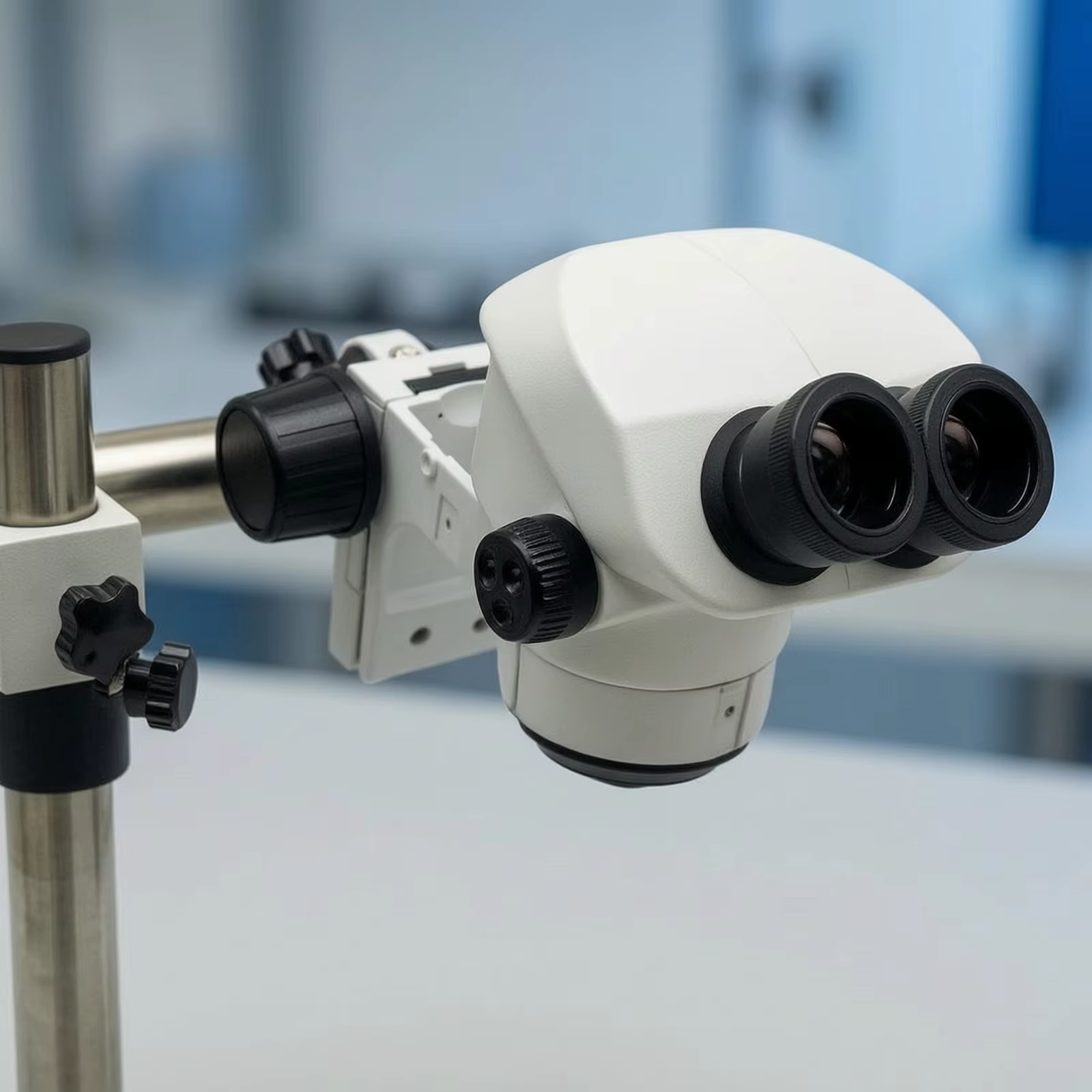 Microscopio de laboratorio con zoom continuo y soporte ajustable - imagen 5