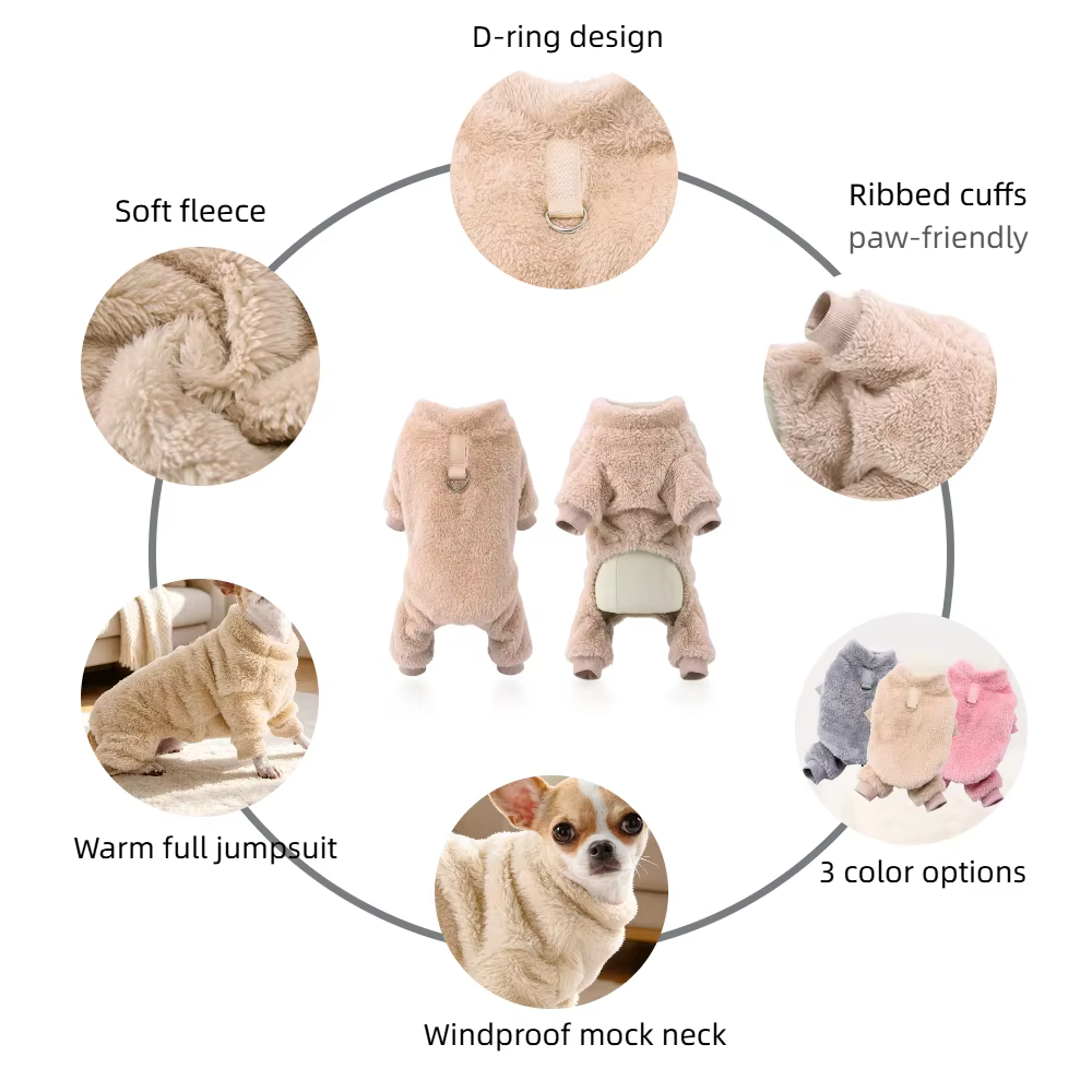 Abrigo polar para perros pequeños – Mono para Schnauzer y Pug - imagen 2