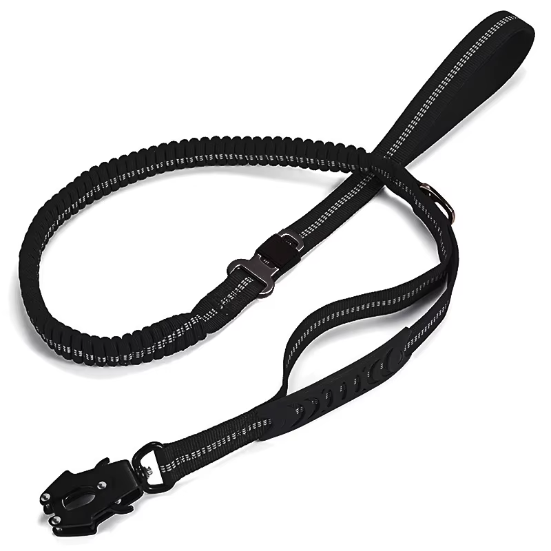 Correa reflectante táctica para perros – Paseo y cinturón seguridad coche - imagen 5