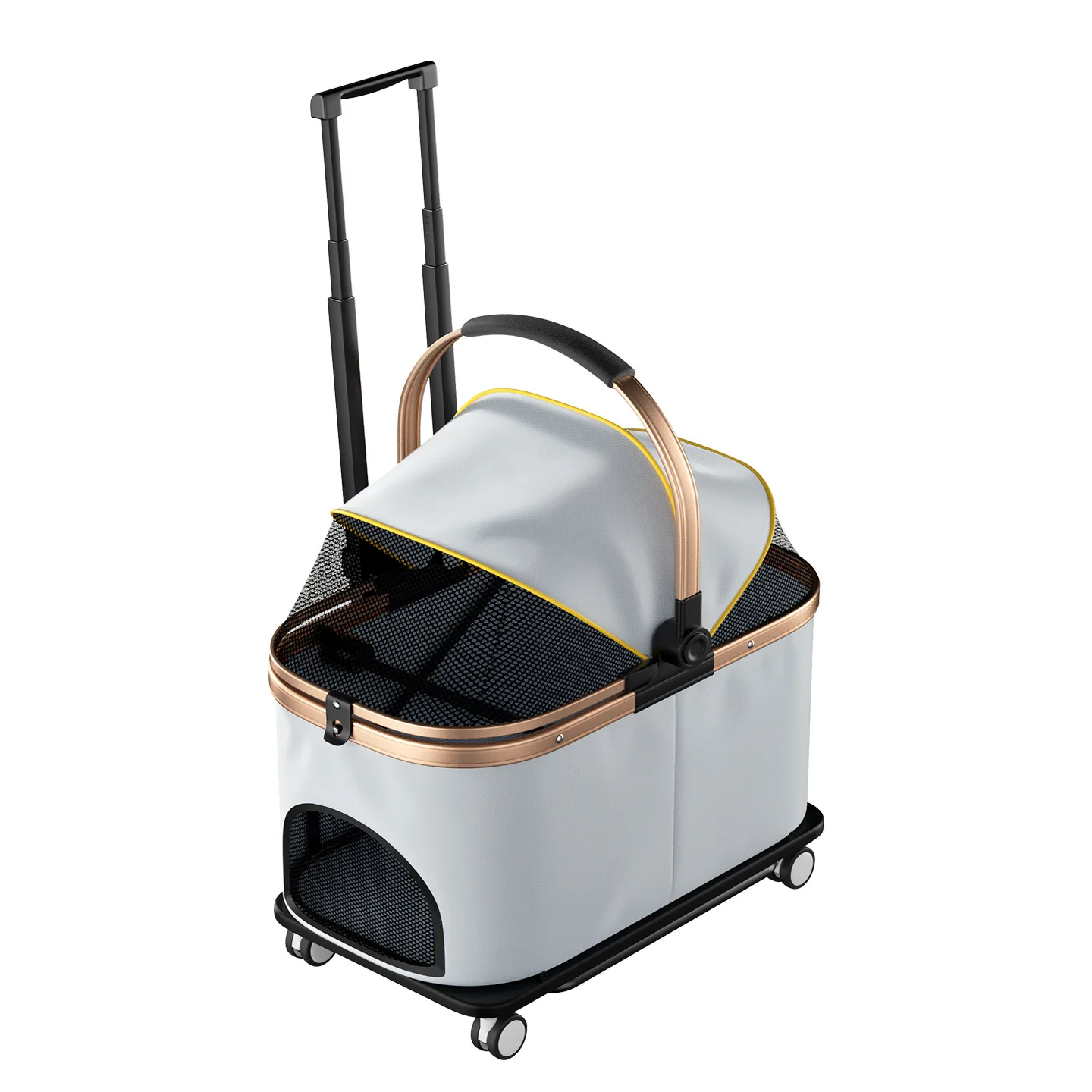 Carrito plegable aluminio para perros y gatos – Gran capacidad - imagen 4