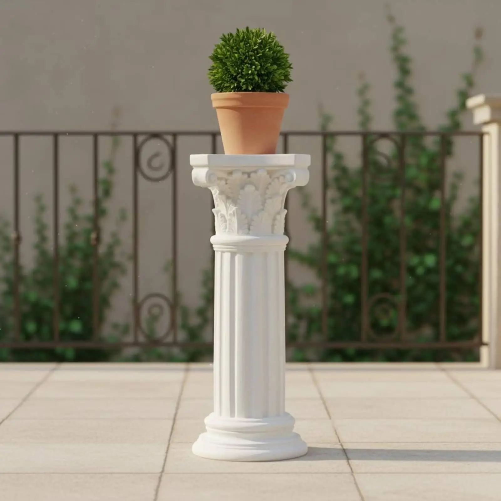 Columna Decorativa Romana de Resina para Jardín y Exteriores