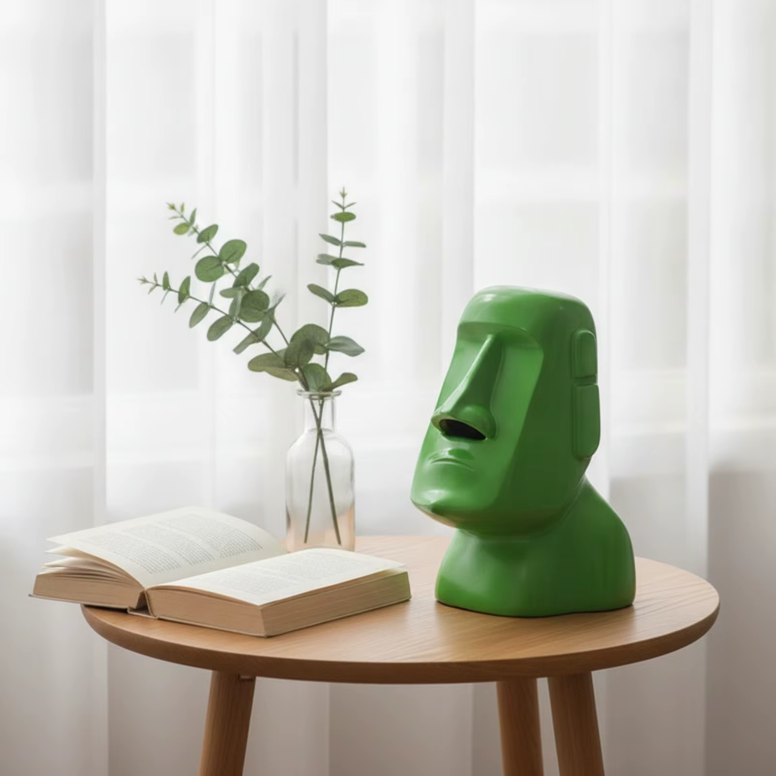 Porta pañuelos Moai: caja con forma de estatua resistente y divertida - imagen 4