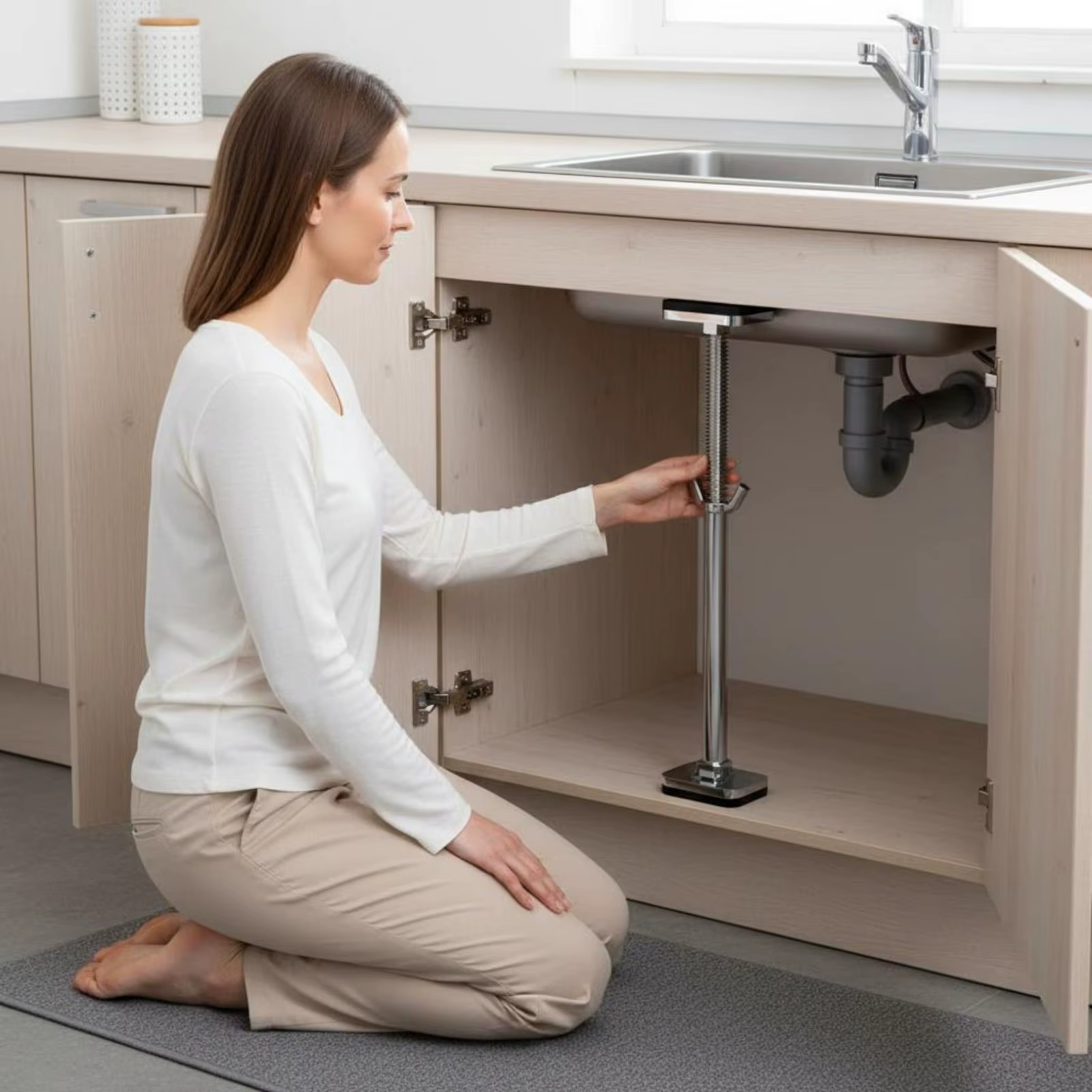 Soporte Bajo Encimera para Fregadero de Cocina – Acero Inoxidable - imagen 4