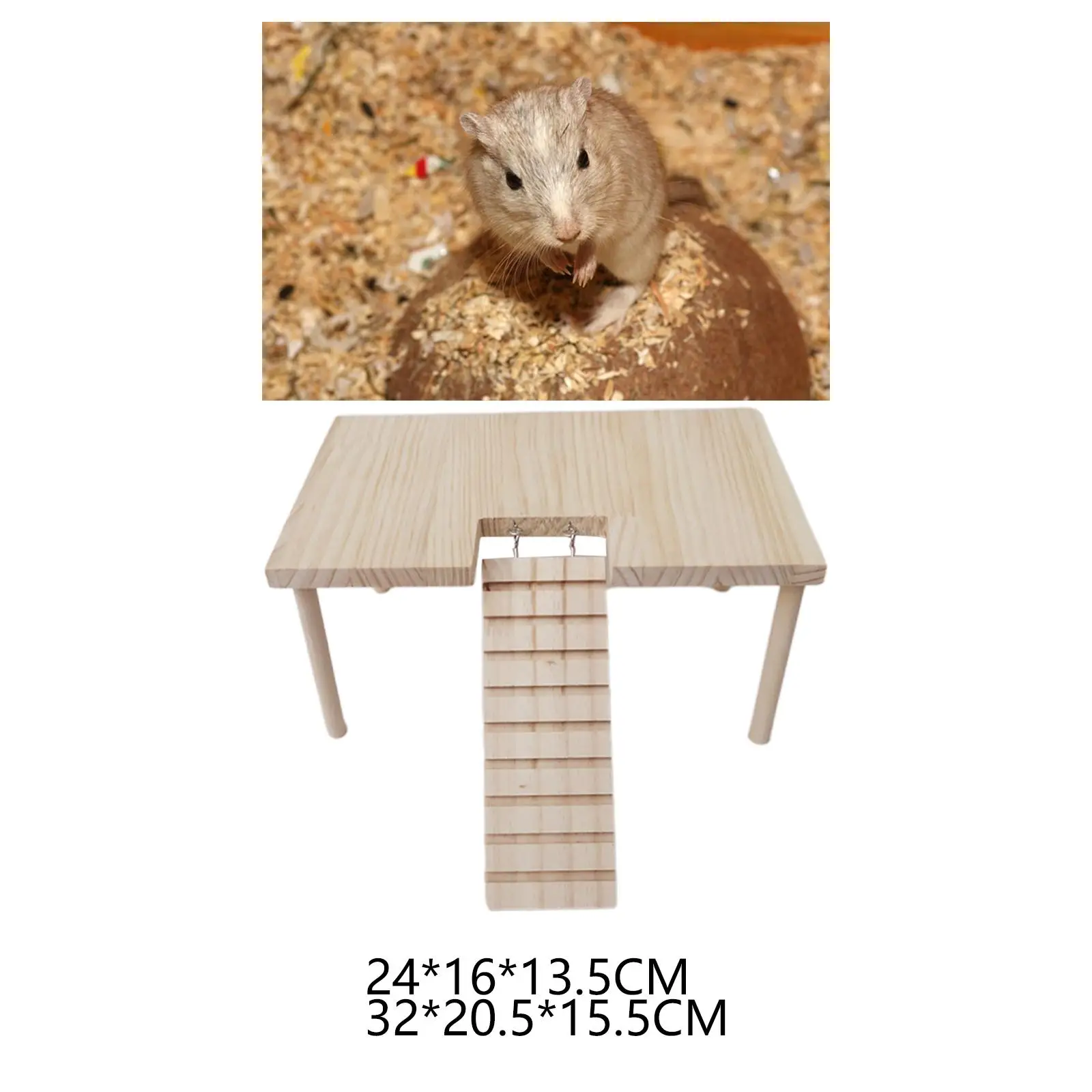 Mesa decorativa de madera para hábitat de mascotas