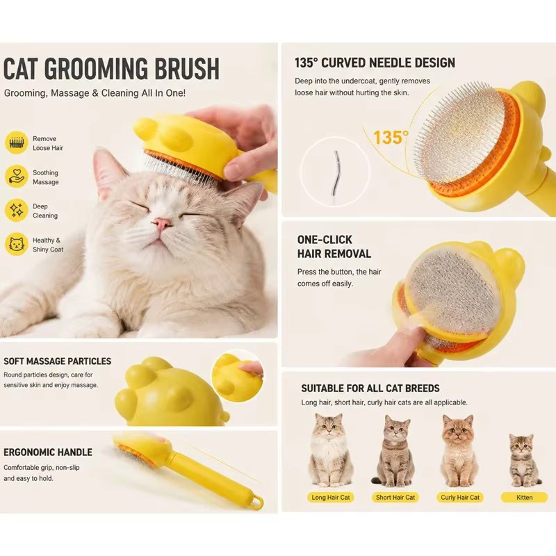Peine quitapelos automático para perros y gatos de pelo largo - imagen 4