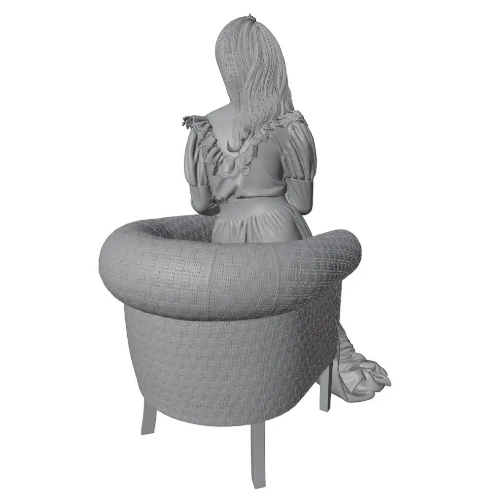 Vista del modelo impreso en 3D gris