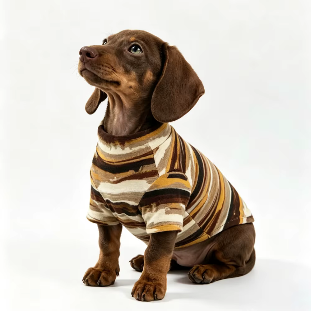 Abrigo suave leopardo para perros salchicha Dachshund, manga larga - imagen 4