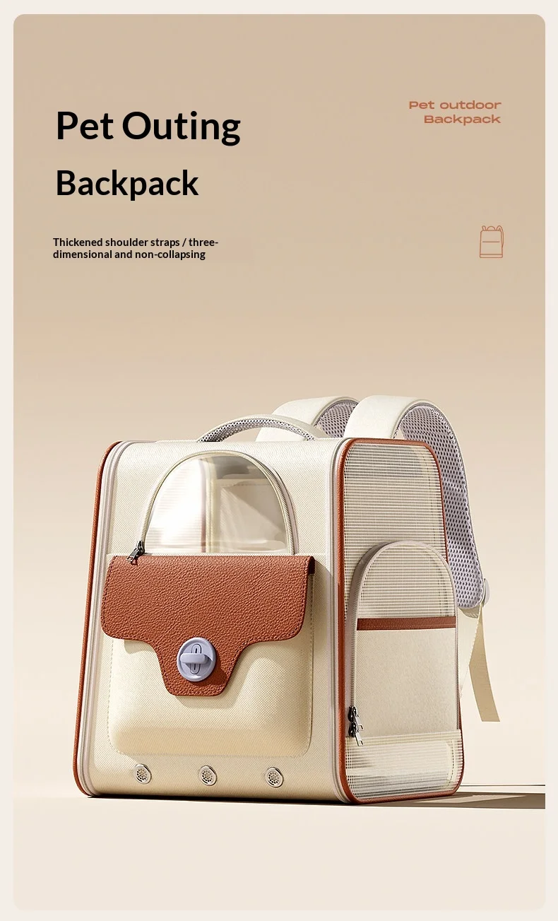 Mochila porta mascotas tipo cápsula espacial, vista general