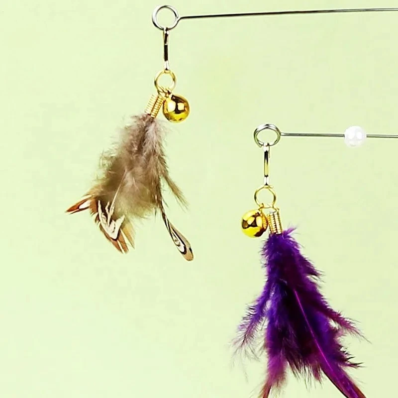 Varita Interactiva para Gatos con Plumas y Mango Retráctil - imagen 2