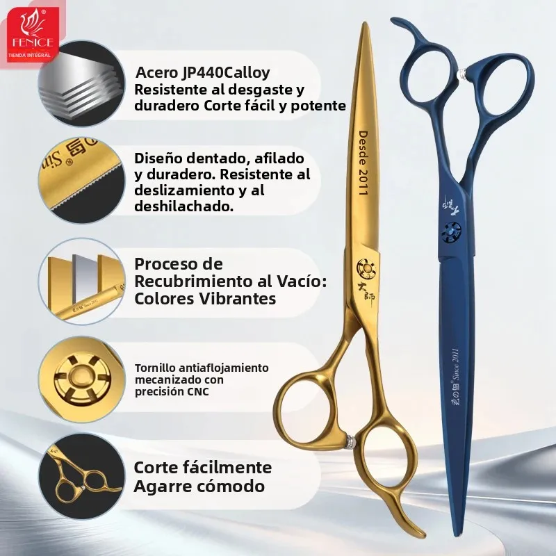 Tijeras de peluquería canina con dientes microdentados y sierra - imagen 5