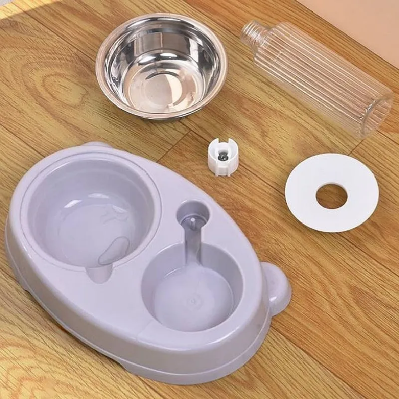 Cuenco doble desmontable antideslizante para perros y gatos - imagen 2