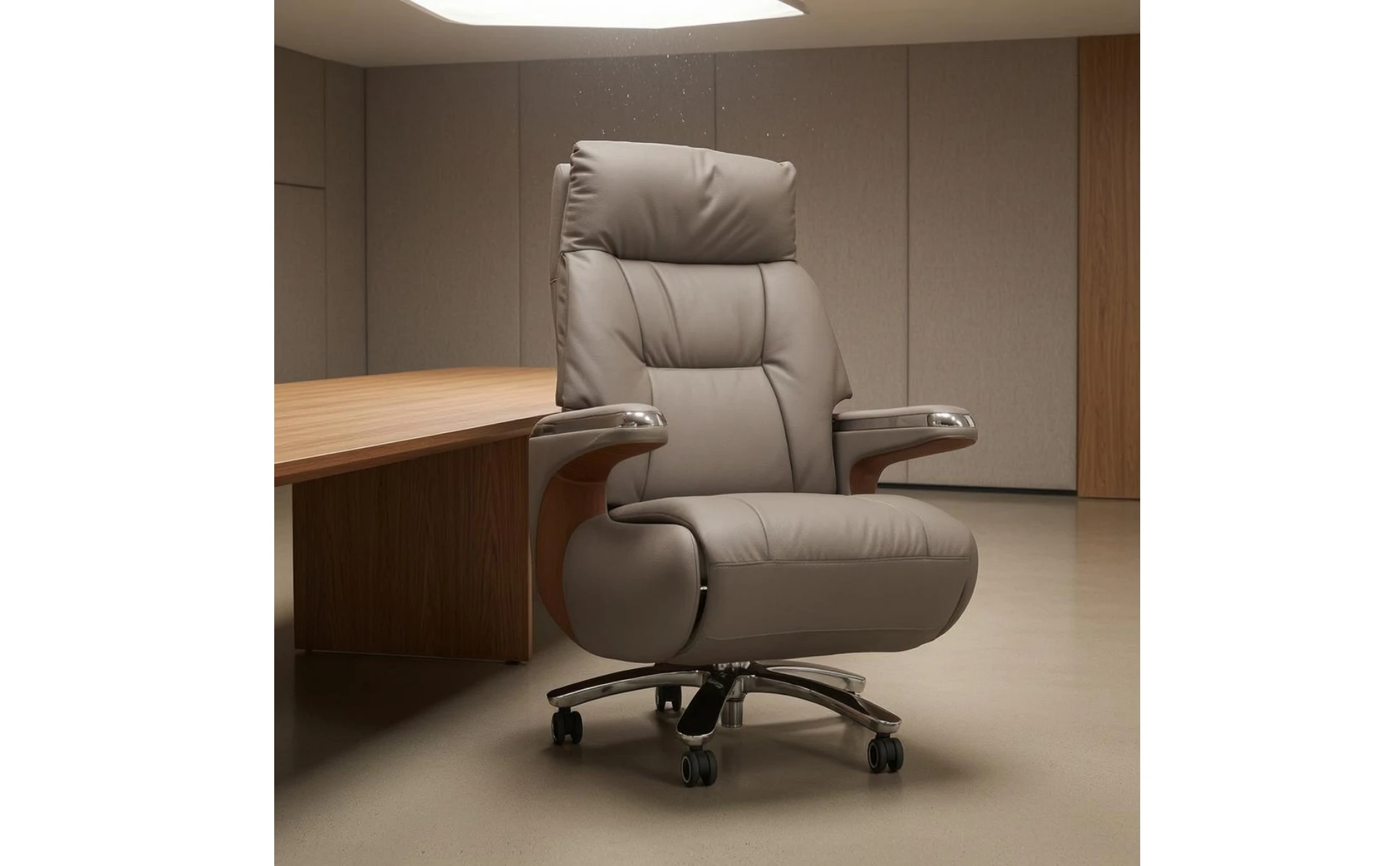 Silla de Oficina Reclinable de Respaldo Alto con Ruedas, vista general