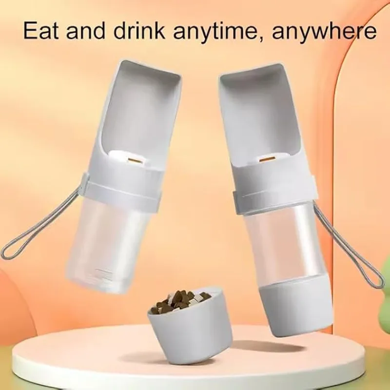 Botella de agua plegable con comedero para perros y gatos de viaje - imagen 3