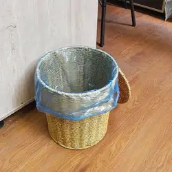 Cesto de ratán con tapa para arena de gato – Organizador retro
