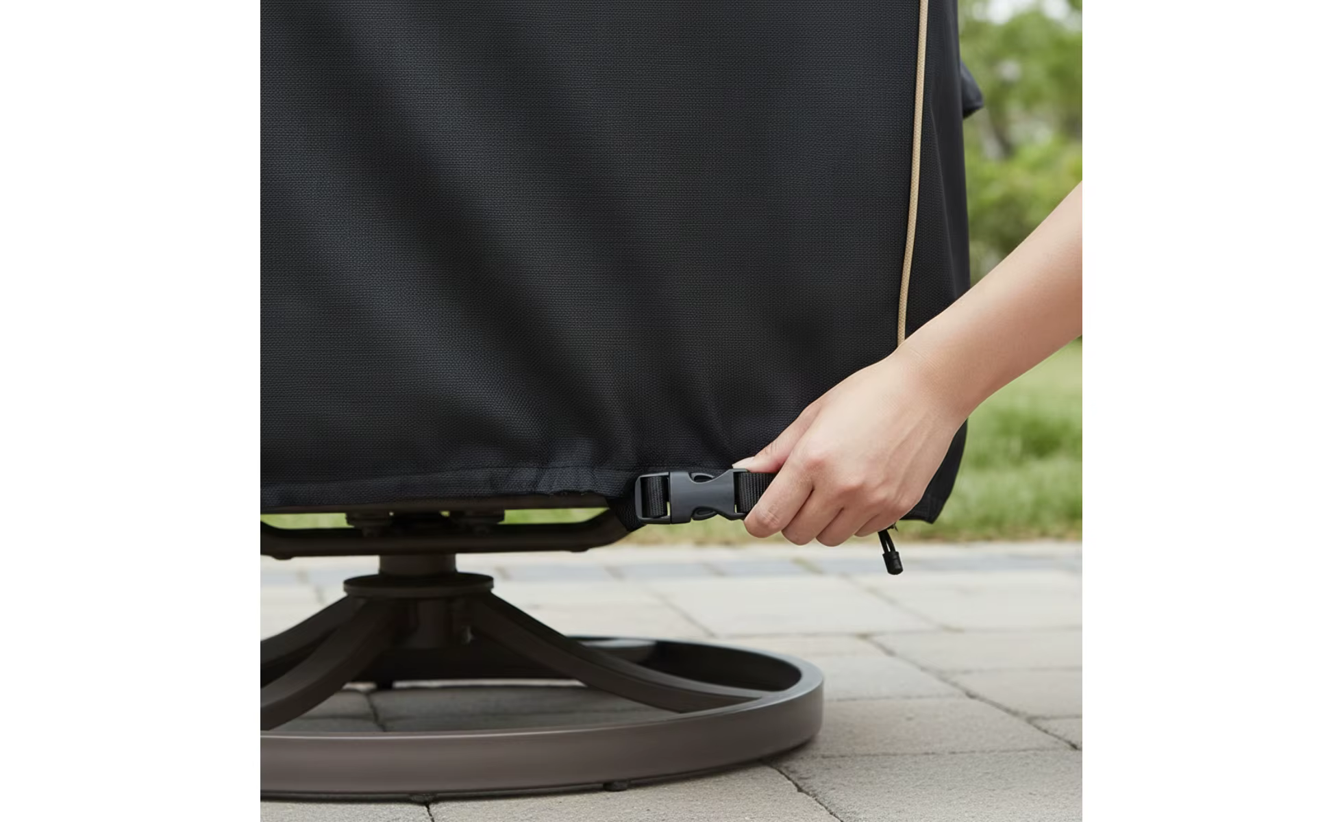 Funda con cordón de ajuste para silla giratoria